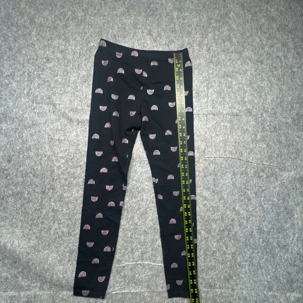 BCBG Girls 2pc Set Gray Rainbow Sweatshirt Black Glitter Leggings Size M 10/12